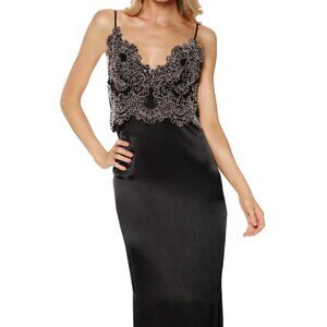 Elegant Sandro Demi Slip Dress, Black, Sz Small (Size 1)